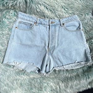 H&M High Waist Denim Shorts, Size 8